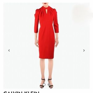 Calvin Klein red wear to work sz 10